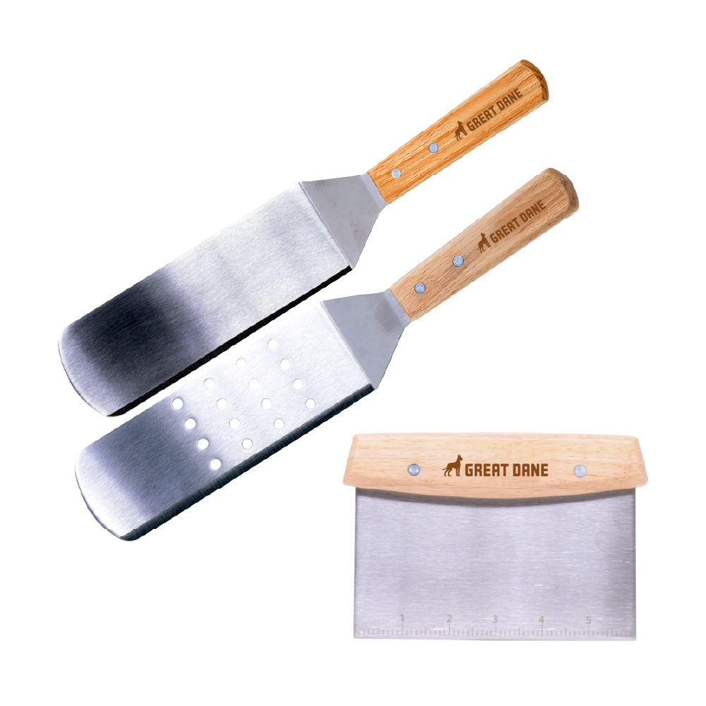 Deluxe Grilling Scraper & Flippers Set